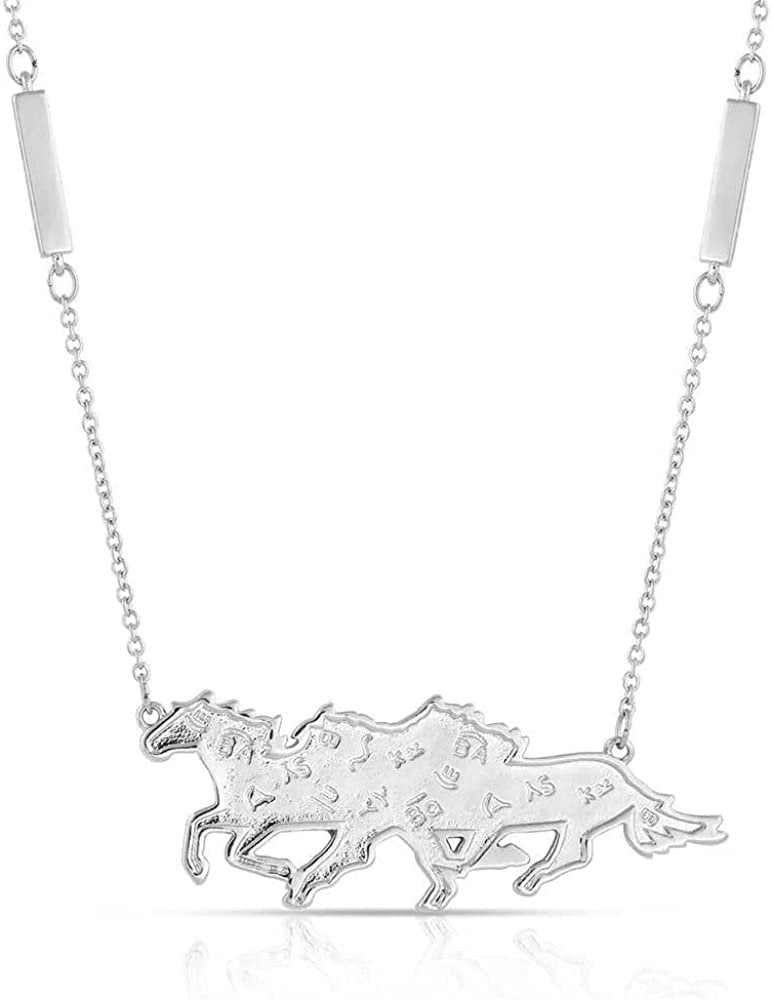 Back of Montana Silversmiths Women's Western Pendant Necklace, All The Pretty Horses