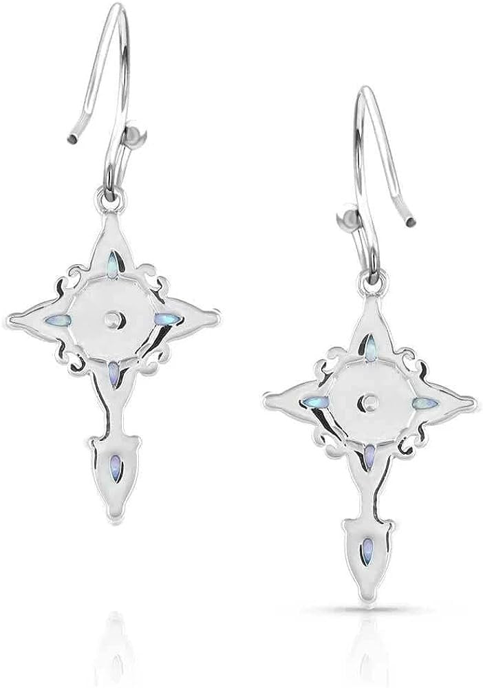 Back of Montana Silversmiths Inspirational Faith Opal Cross Earrings