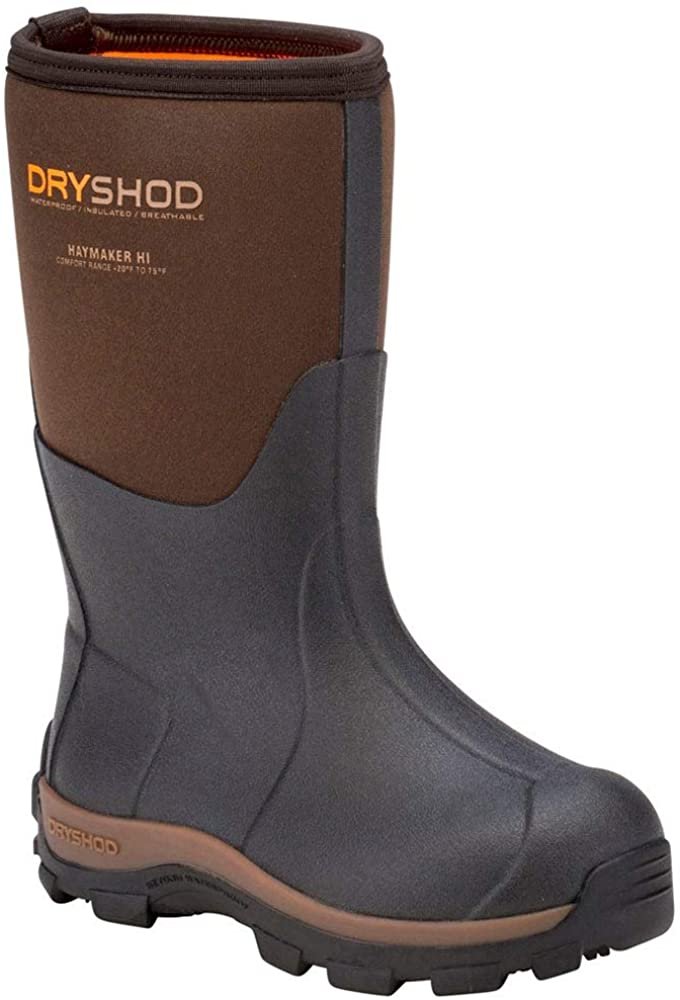 Dryshod Kids Boys Haymaker Farm Rain - Boots - Brown