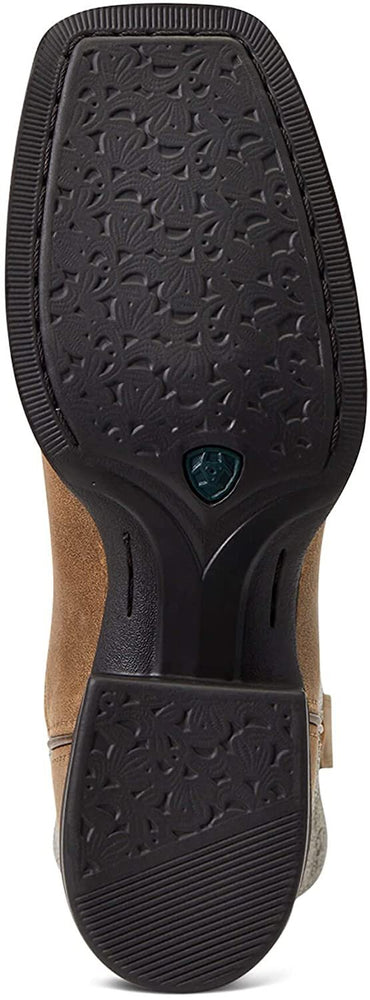 
                  
                    Outsole of Ariat Women's Round Up Wide Square Toe Western Boot in Brown Bomber
                  
                