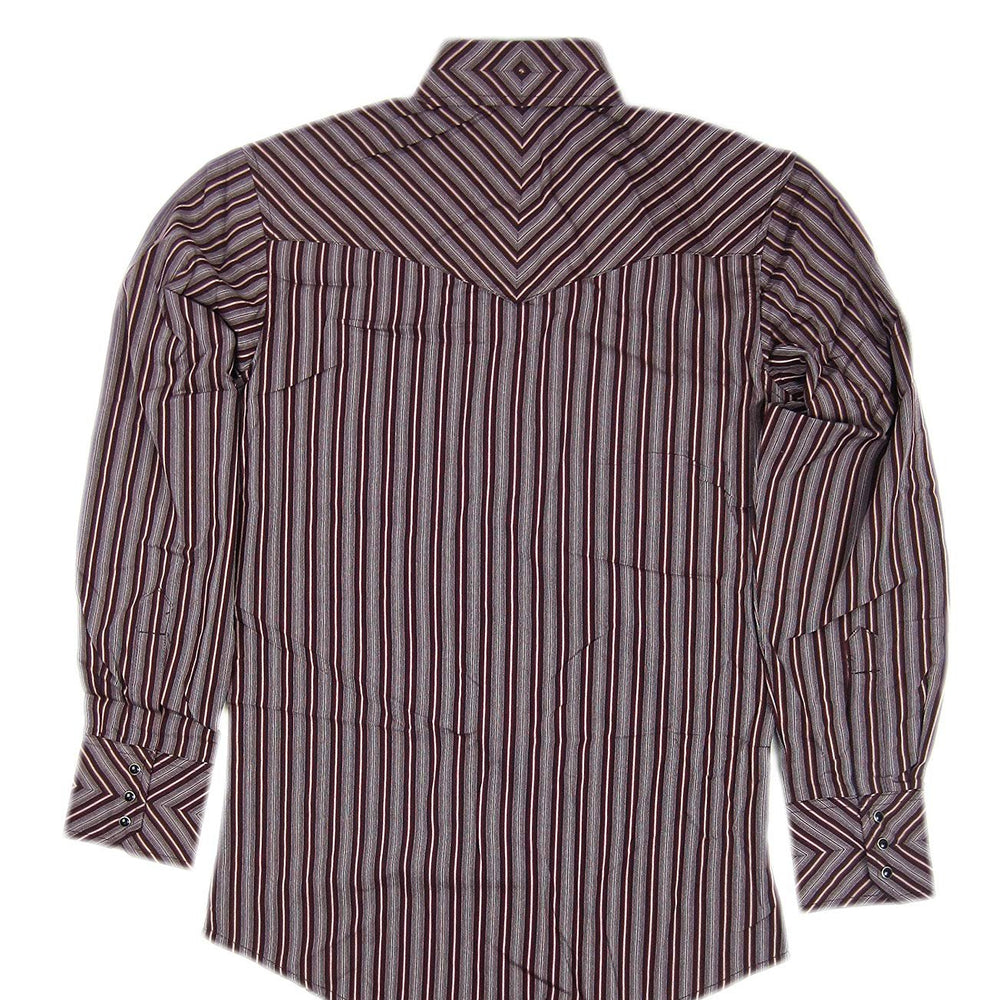 Men's Wrangler Silver Edition Long Sleeve Western Shirt Back