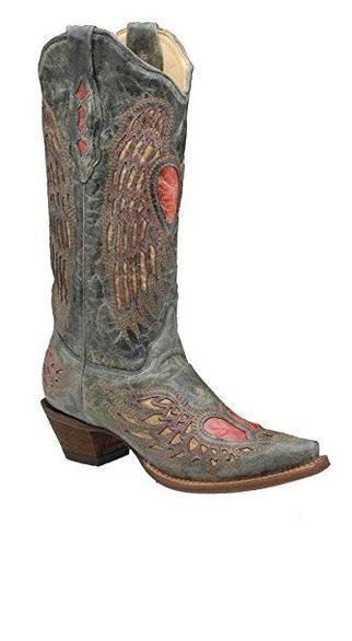 Corral Boots Women's Heart & Wings Snip Toe Western Boot