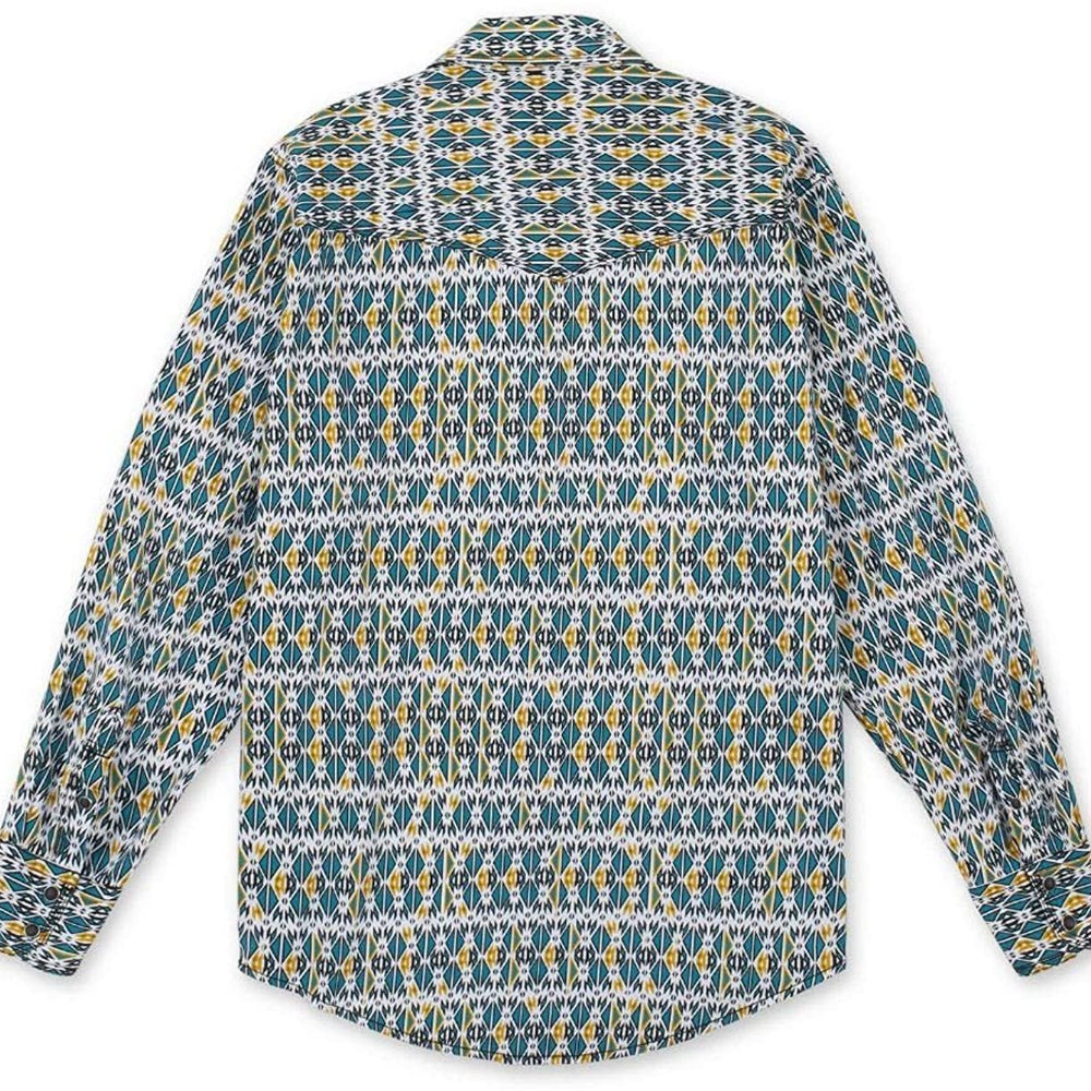 Back of Men's Wrangler 20X Competition Long Sleeve Snap Shirt