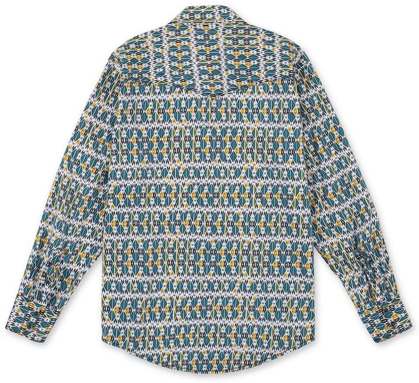 Back of Men's Wrangler 20X Competition Long Sleeve Snap Shirt