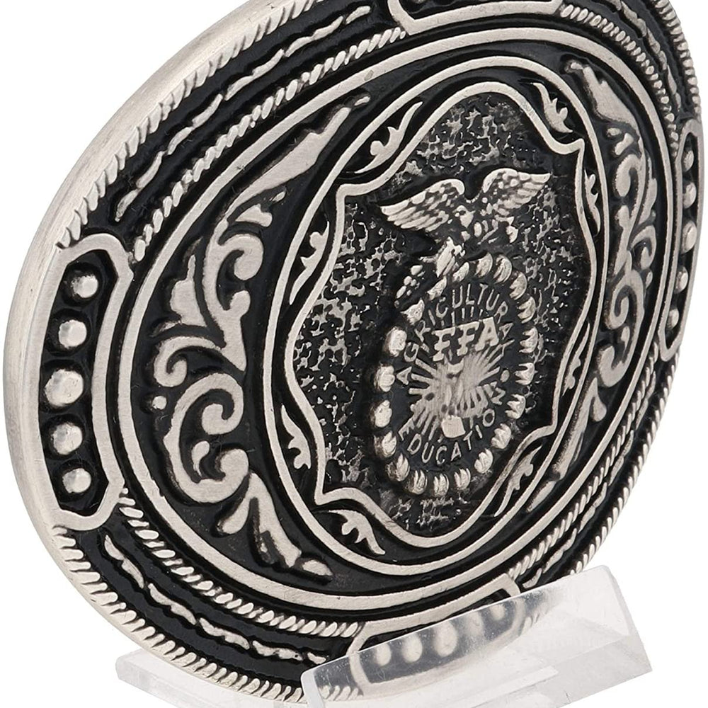 
                  
                    Side of Montana Silversmiths Classic FFA Antiqued Attitude Buckle
                  
                