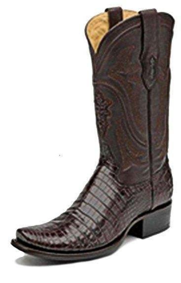 Corral Boots Men's Nile Belly Square Toe Cowboy Boot in Chocolate