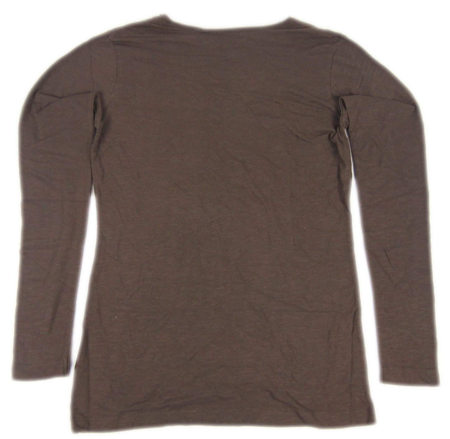Back of Women's Wrangler Long Sleeve V Neck Shirt