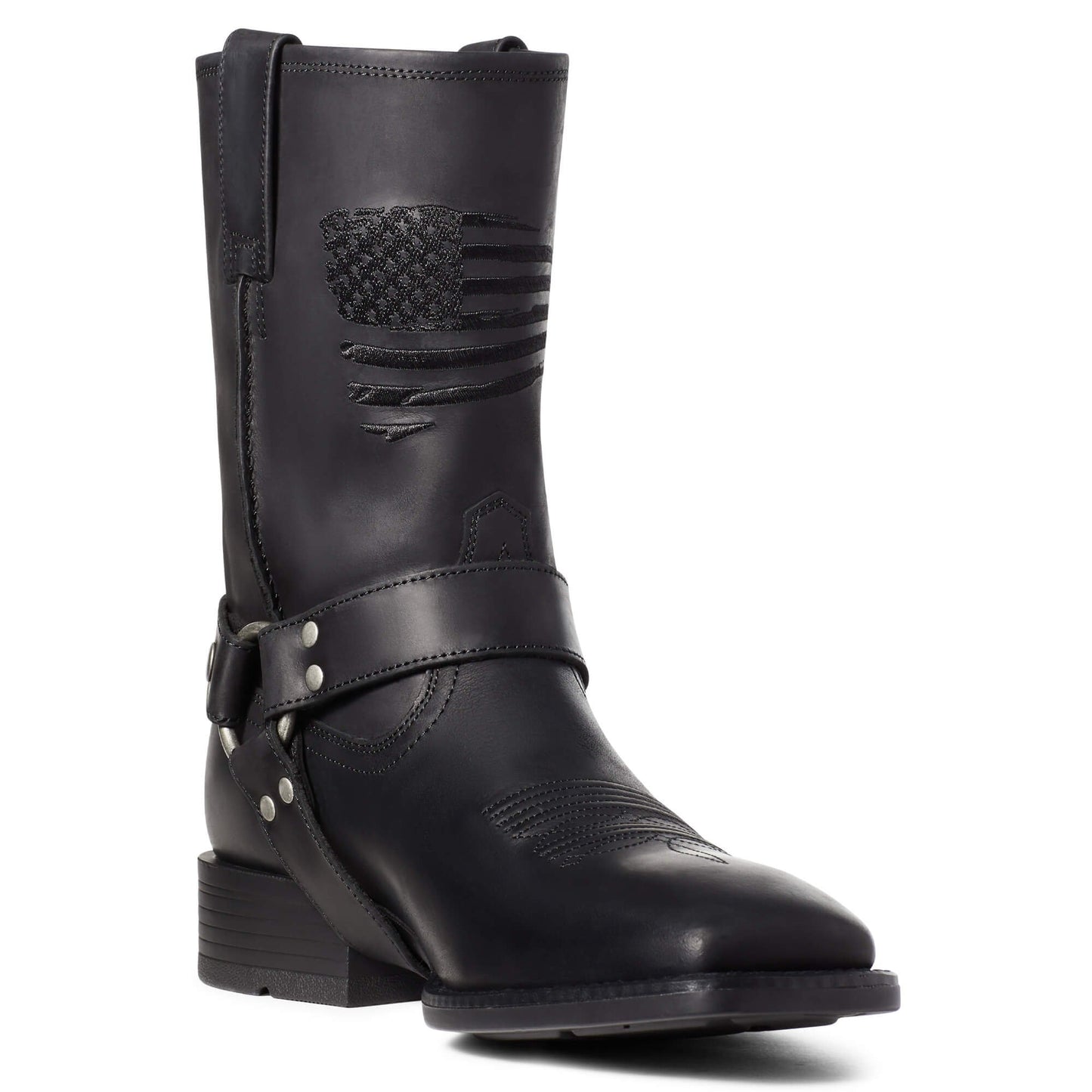Front Angled View of Ariat Men's Harness Patriot Ultra Western Boot