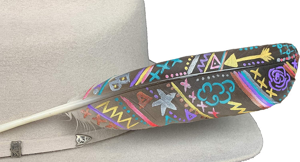 
                  
                    Hand painted hat feather
                  
                
