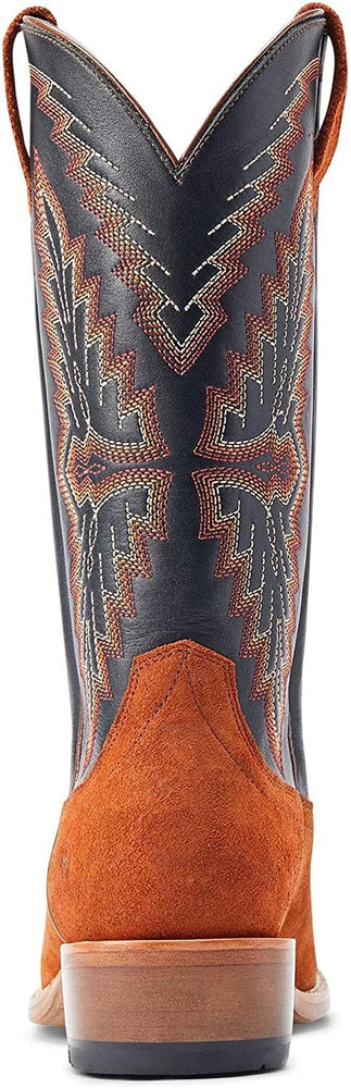 
                  
                    Back of Ariat Men's Futurity Showman Western Boot in Dark Copper Roughout/Classic Black
                  
                