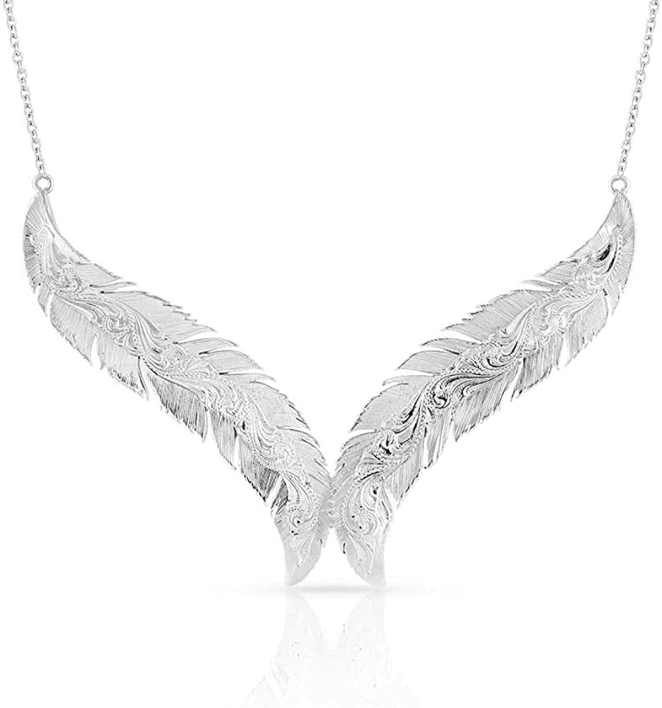 Back of Montana Silversmiths Breaking Trail Feather Necklace