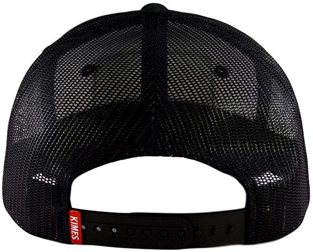 Back of Kimes Ranch All Mesh Trucker Hat in Black