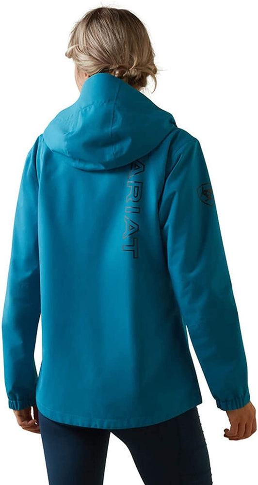 
                  
                    Back of Ariat Women's Spectator Waterproof Jacket in Mosaic Blue
                  
                