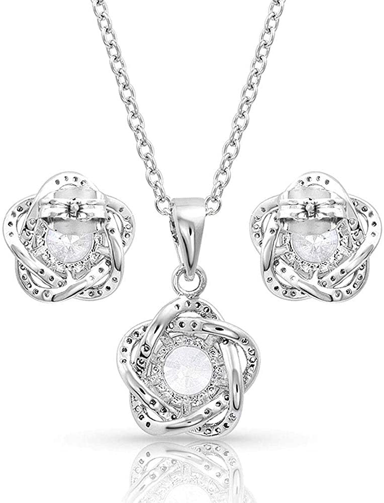 Back of Montana Silversmiths Starlight Flower Jewelry Set