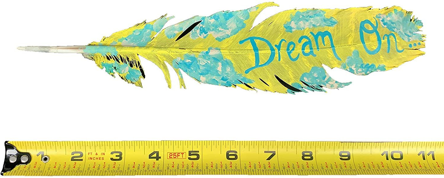 Hand painted hat feather