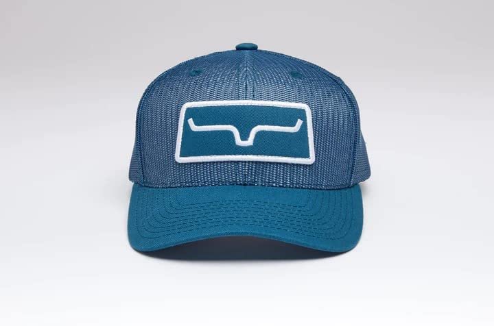 
                  
                    Front of Kimes Ranch All Mesh Trucker Hat in Blue
                  
                