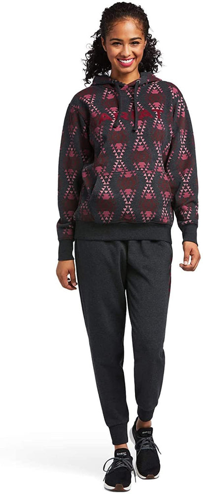 
                  
                    Model Wearing Ariat Women's REAL Diamondback Printed Hoodie
                  
                