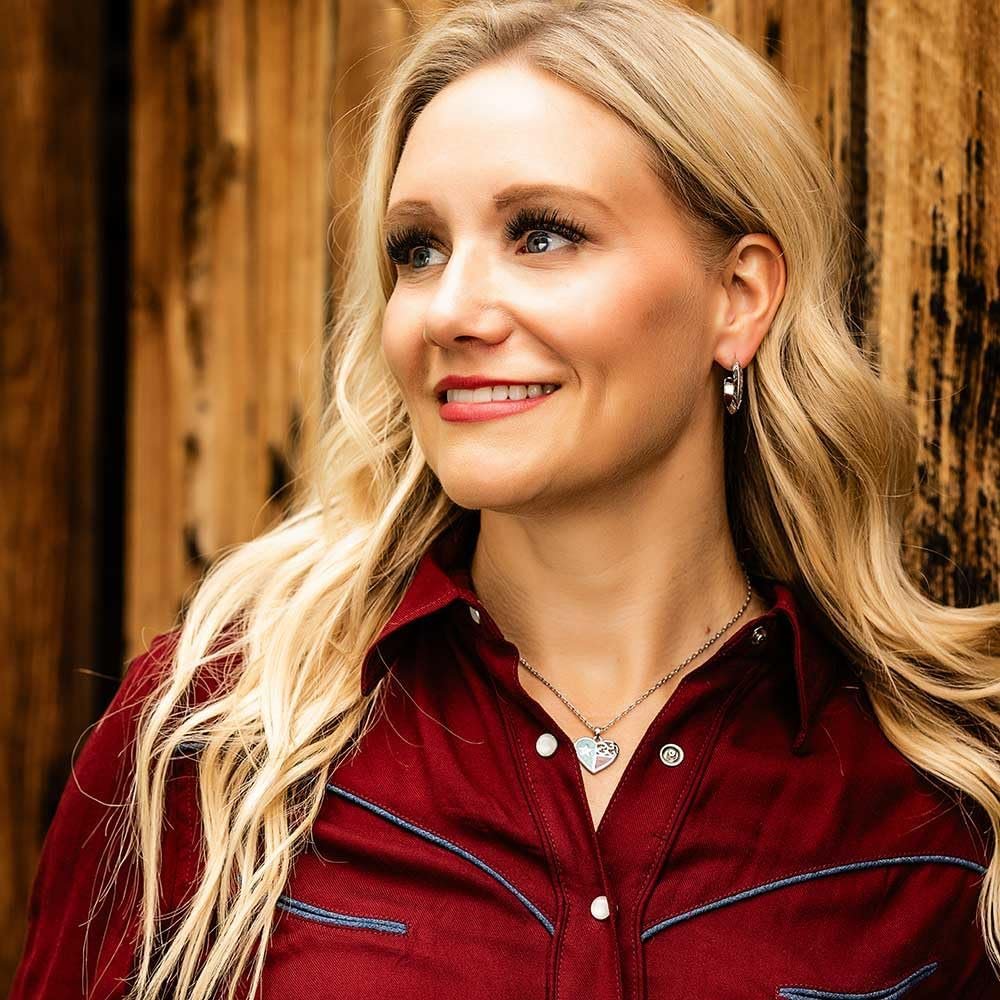 
                  
                    Woman Wearing Montana Silversmiths Women's Hidden Mosaic Hoop Earrings
                  
                