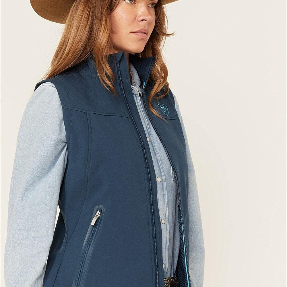 
                  
                    Woman Wearing Ariat Women's New Team Softshell Vest in Petroleum
                  
                