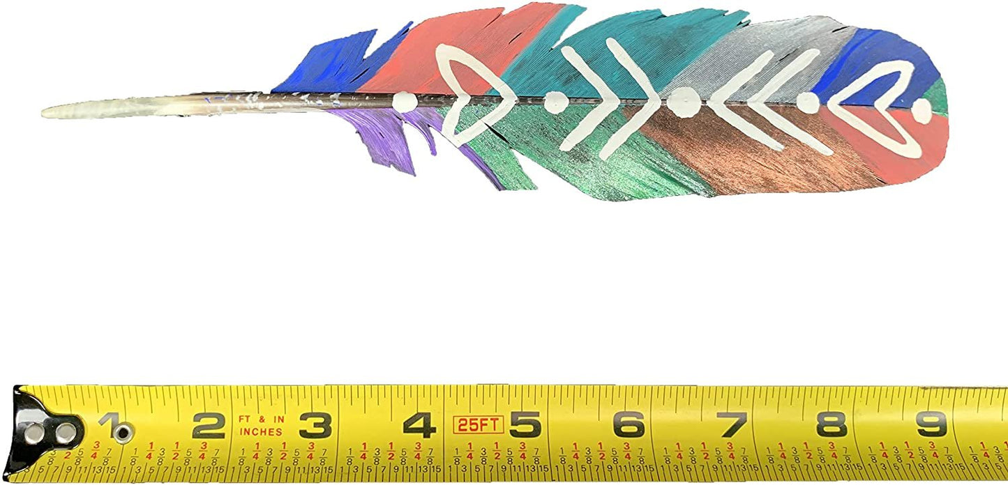 Hand painted hat feather