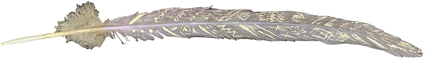 Hand painted hat feather