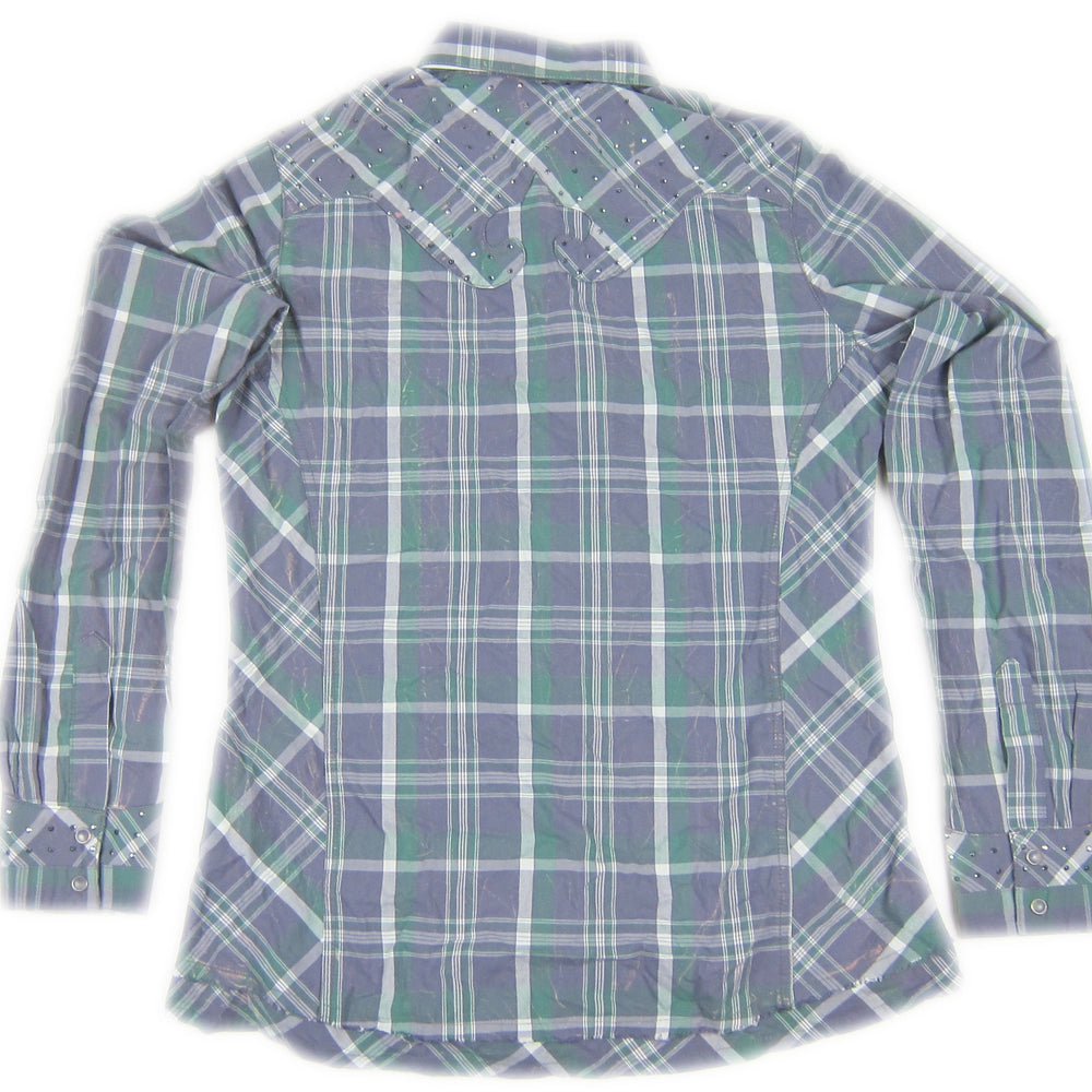 
                  
                    Back of Women's Wrangler Long Sleeve Button Up Shirt
                  
                