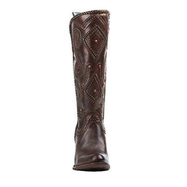 
                  
                    Front View of Corral Boots Women's Brown Studded Western Boot
                  
                