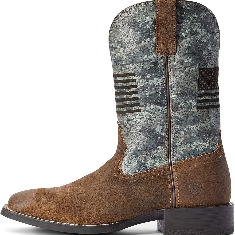 Side Profile of Ariat Men's Sport Flying Proud Western Boot