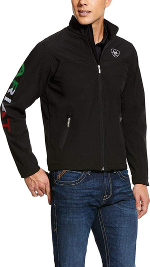 Ariat Men's New Team Softshell MEXICO Jacket in Black