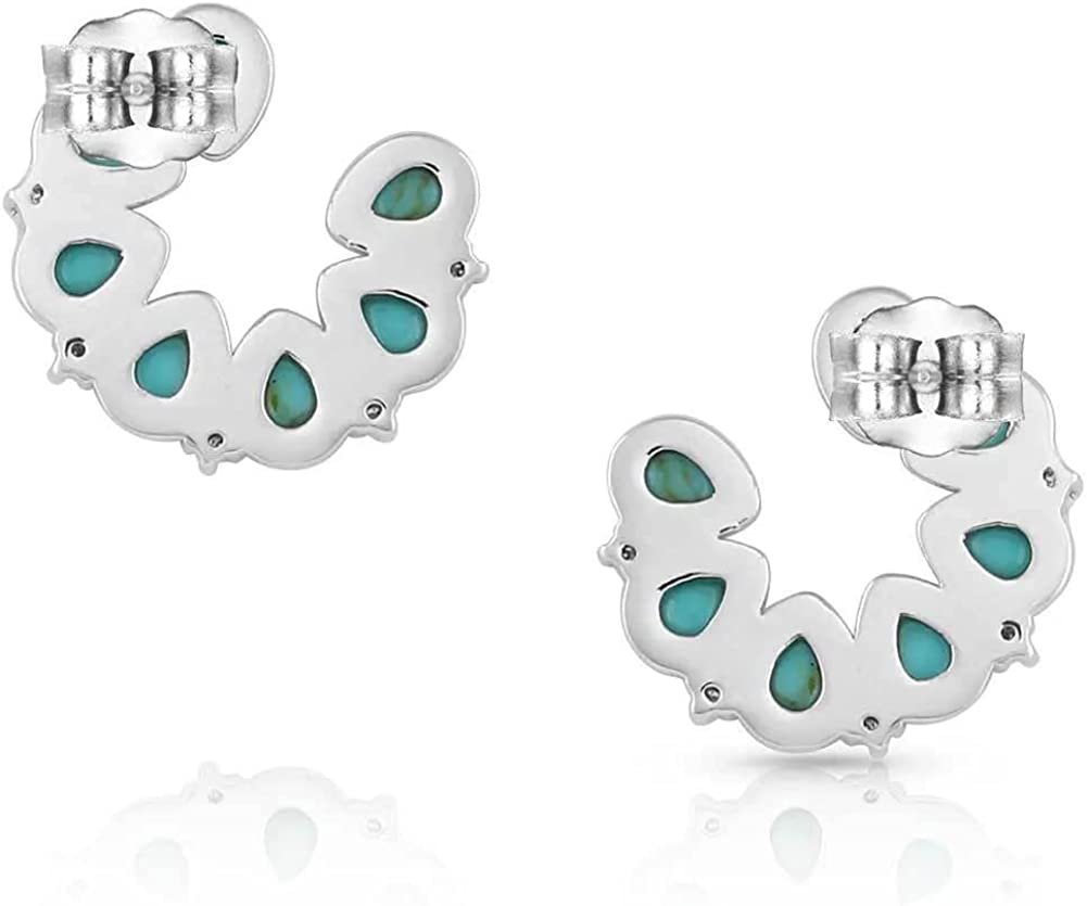 Back of Montana Silversmiths Lucky Seven Turquoise Earrings