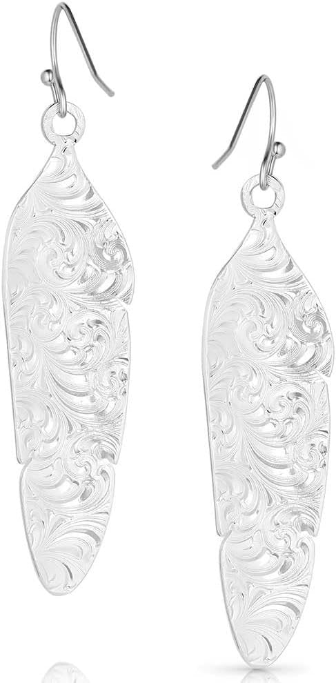 Back of Montana Silversmiths Women's Love You More American Made Earrings