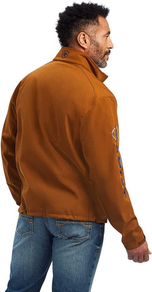 
                  
                    Back of Ariat Men's Logo 2.0 Softshell Jacket in Banyan Bark
                  
                