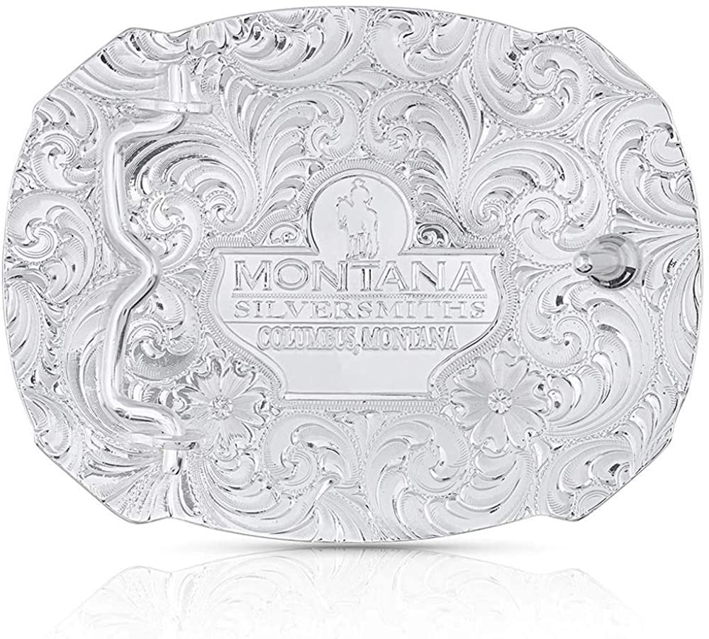 Back of Montana Silversmiths Custom Right Cut of the Rope Buckle