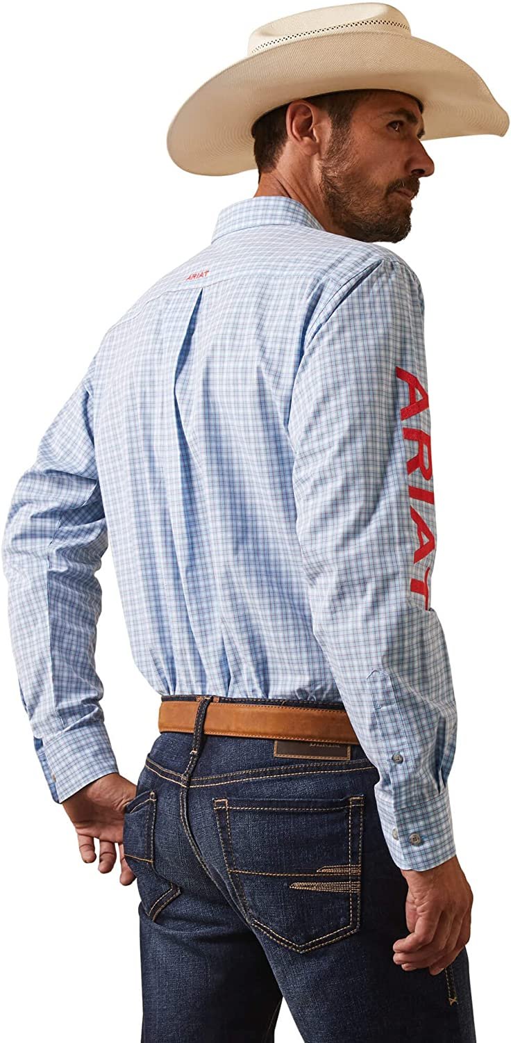 Side Back View of Ariat Men's Pro Series Team Hylton Fitted Shirt