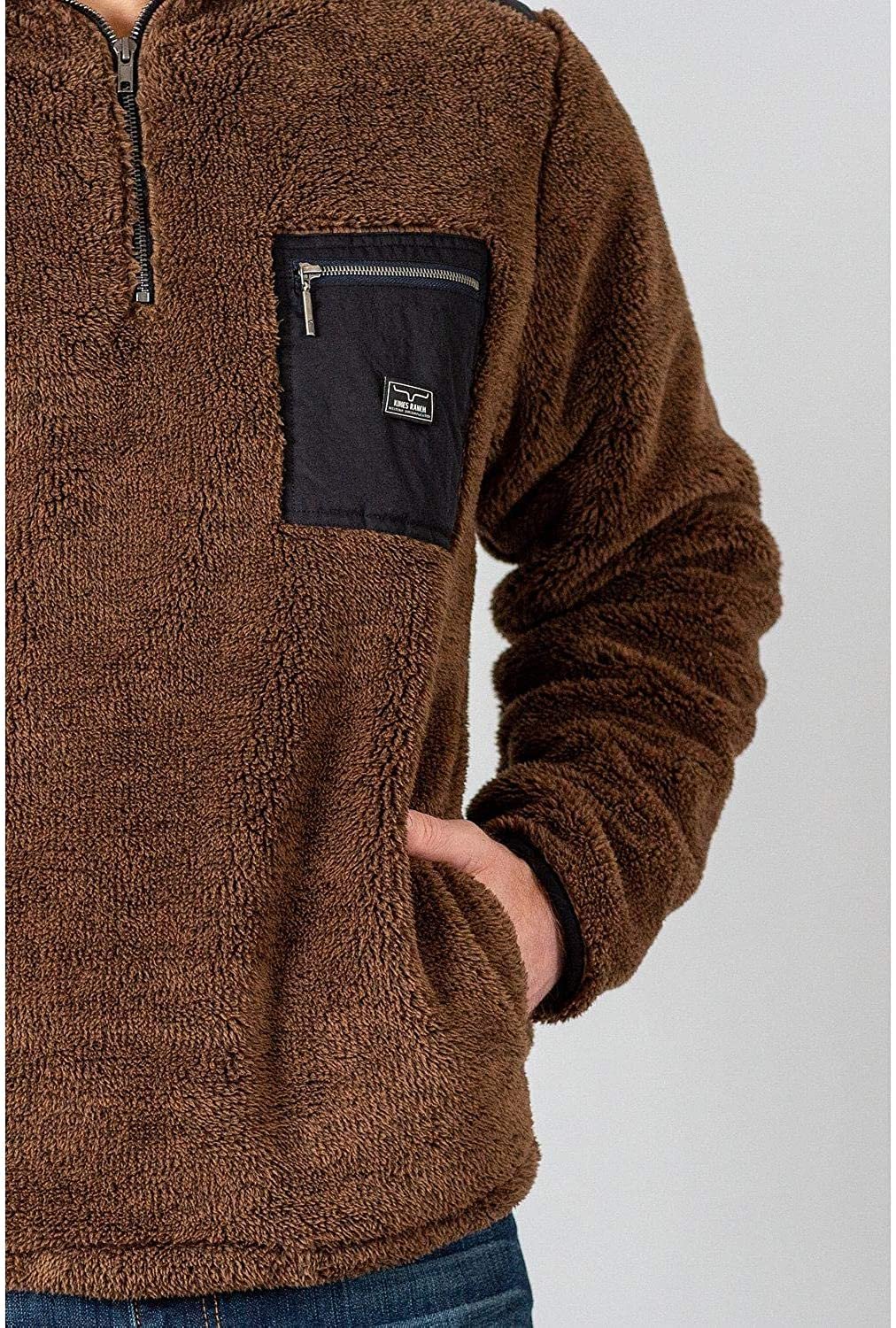Close-up of Kimes Ranch Men's Whiskey Sweater