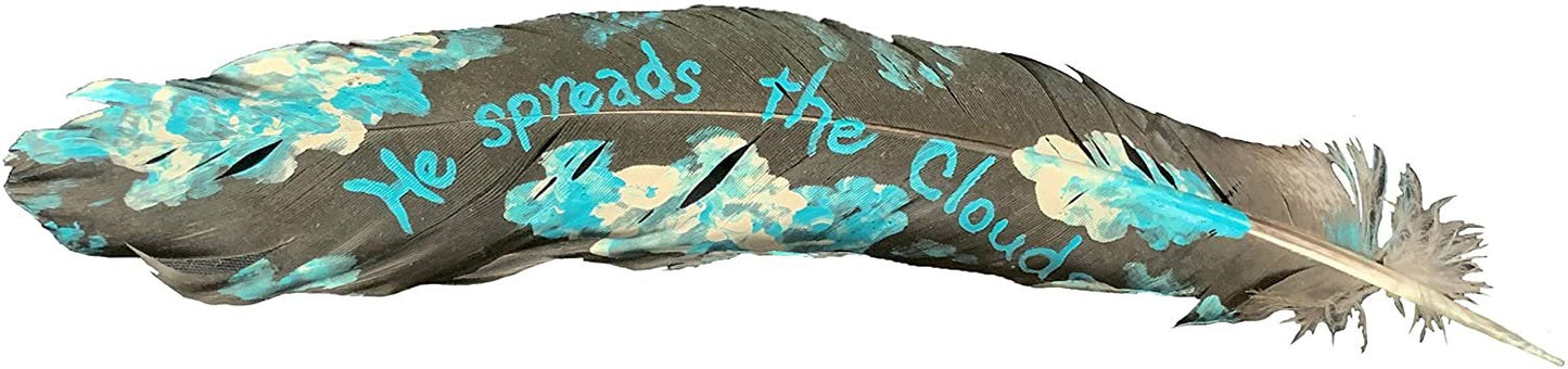 Hand painted hat feather
