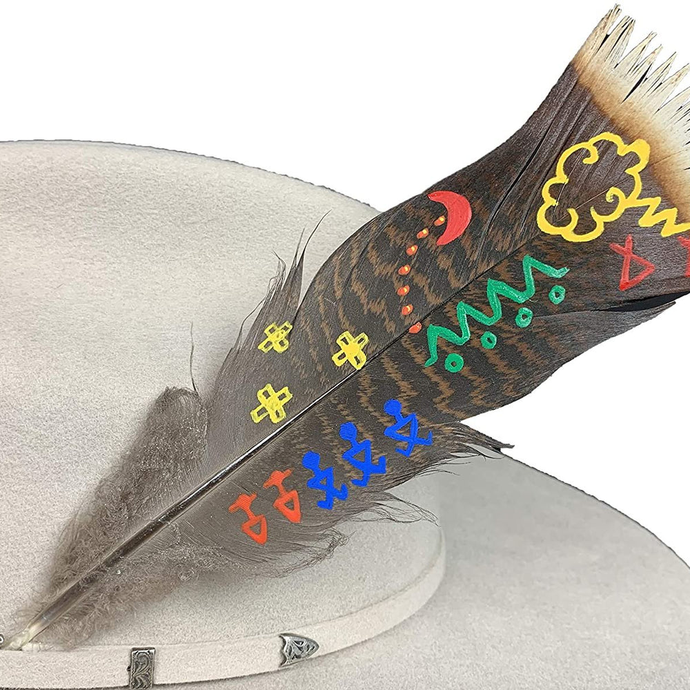 
                  
                    Hand painted hat feather
                  
                