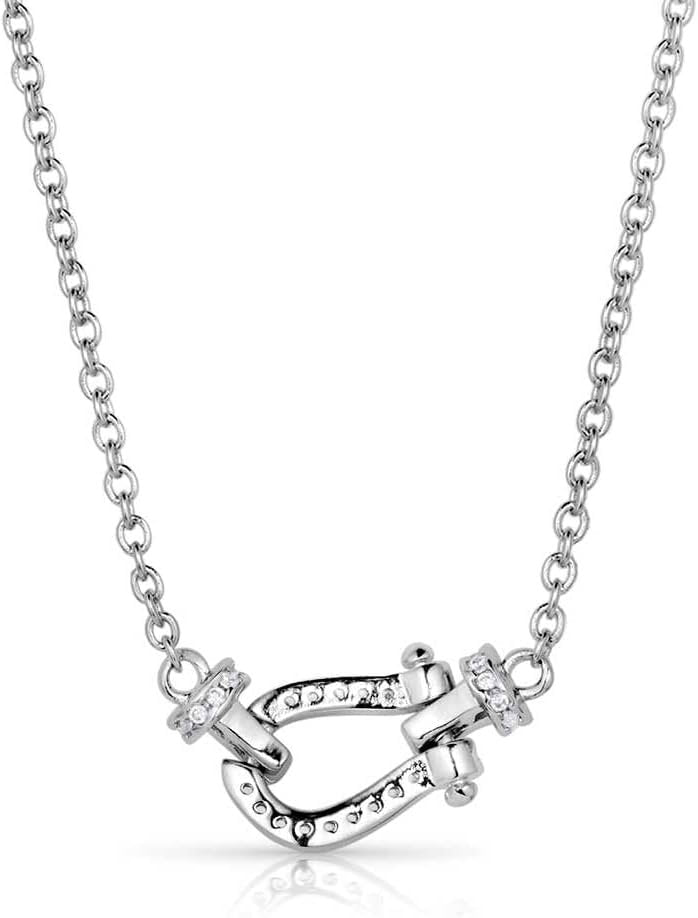Back of Montana Silversmiths Women's Ride in Style Crystal Necklace