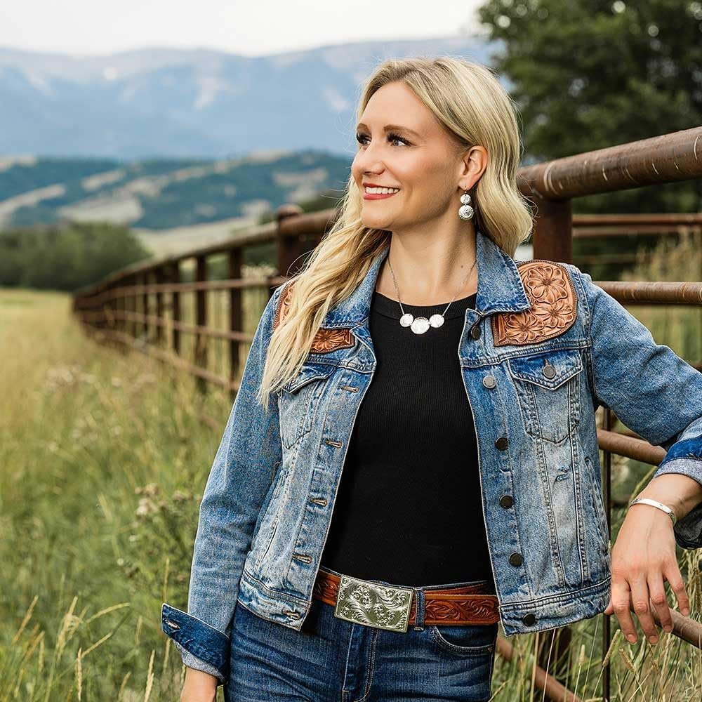 
                  
                    Woman Wearing Montana Silversmiths Women's Sundance Conchos Earrings
                  
                