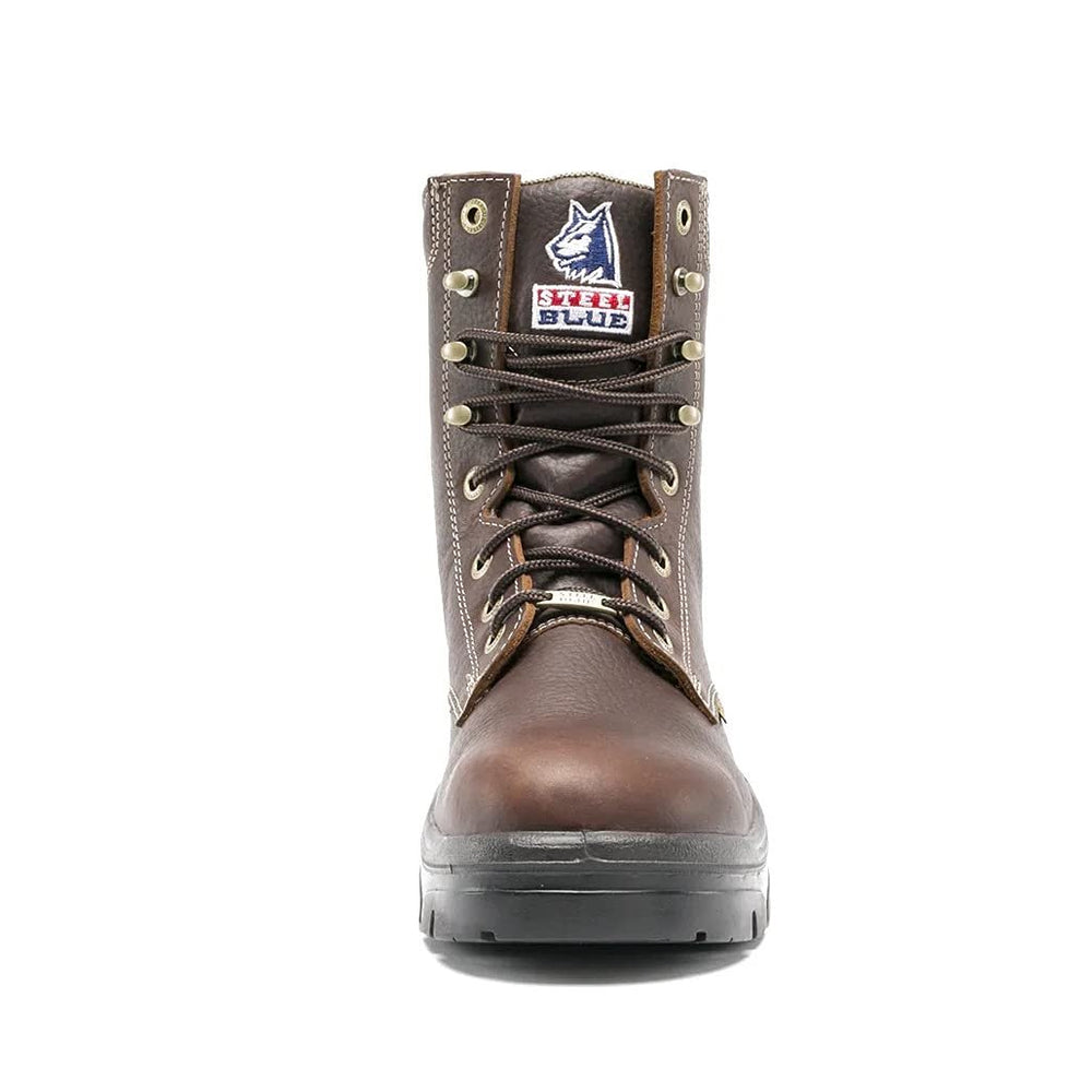 
                  
                    Front of Steel Blue Portland: Soft Toe Work Boot in Oak
                  
                