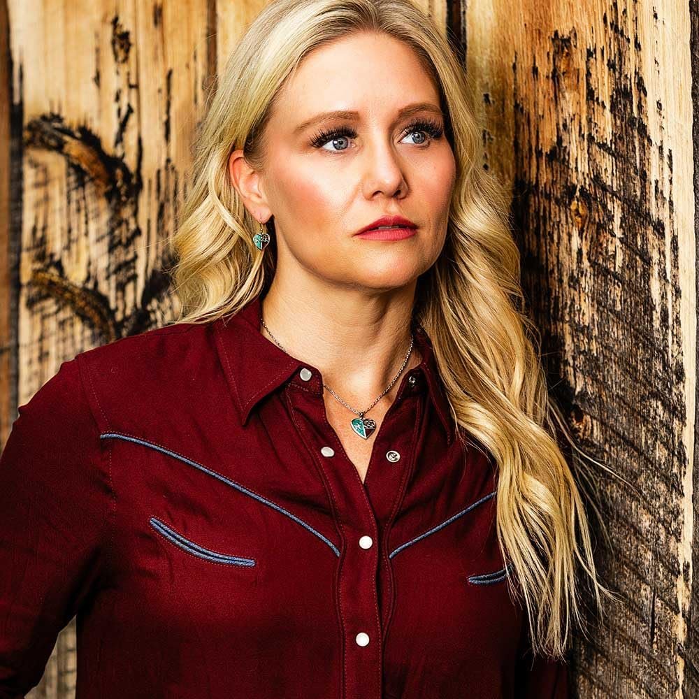 
                  
                    Woman Wearing Montana Silversmiths Women's Love for Texas Necklace
                  
                