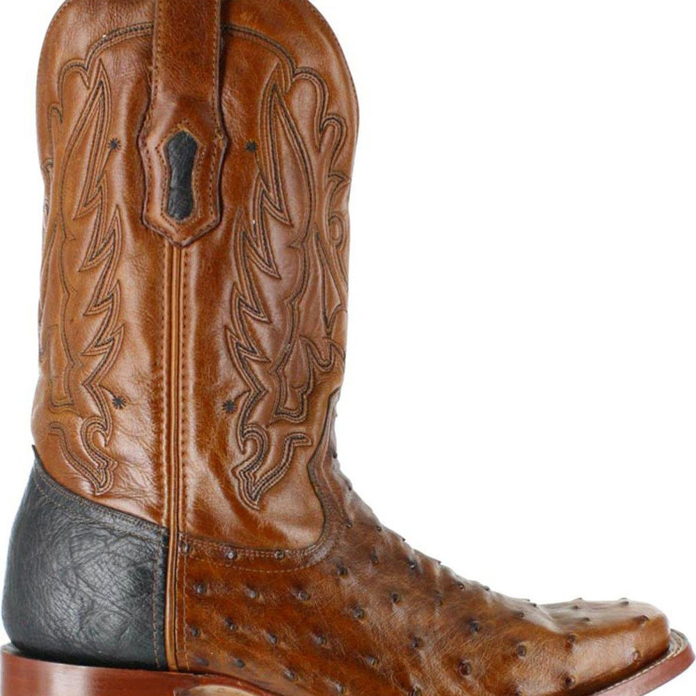 
                  
                    Alternate Side Profile of Corral Boots Men's Cango Tobacco Full Quill Ostrich Cowboy Boot
                  
                
