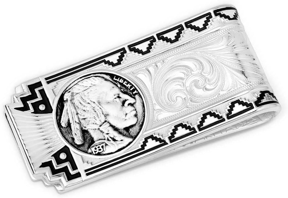 Back of Montana Silversmiths Buffalo Nickel Southwestern Money Clip