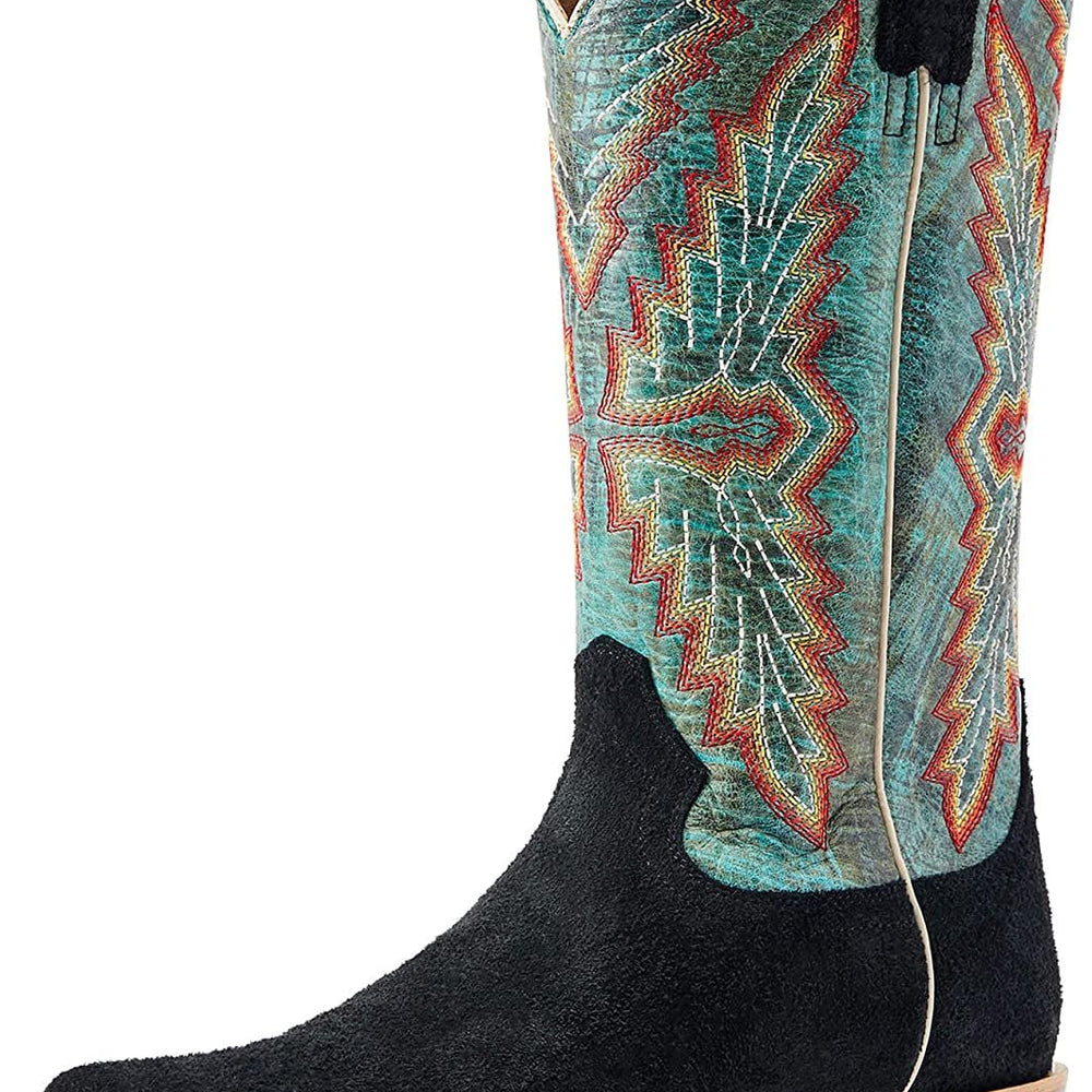
                  
                    Ariat Men's Futurity Showman Western Boot in Black Roughout/Roaring Turquoise
                  
                