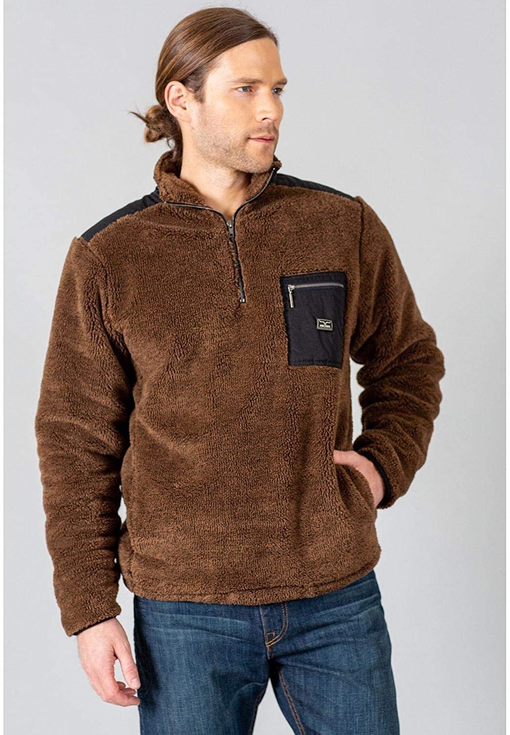 Kimes Ranch Men's Whiskey Sweater in Brown
