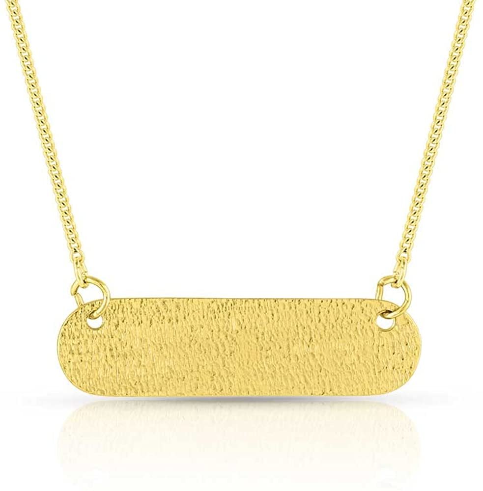 Back of Montana Silversmiths Faith In All Warrior Collection Bar Necklace