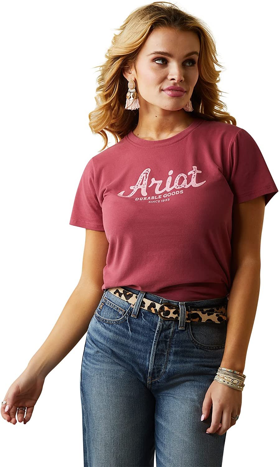 Ariat Women's Real Durable Goods T-Shirt in Earth Red
