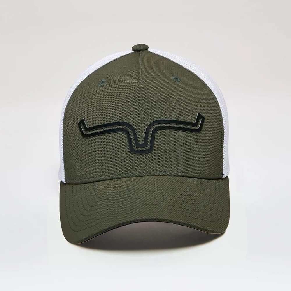 
                  
                    Front of Kimes Ranch 110 Double Trac Trucker Hat in Sage
                  
                