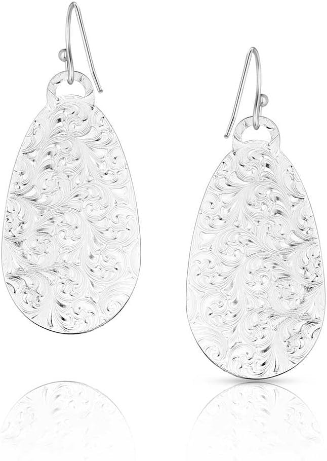 Back of Montana Silversmiths Women's Wildflower Impressions Earrings