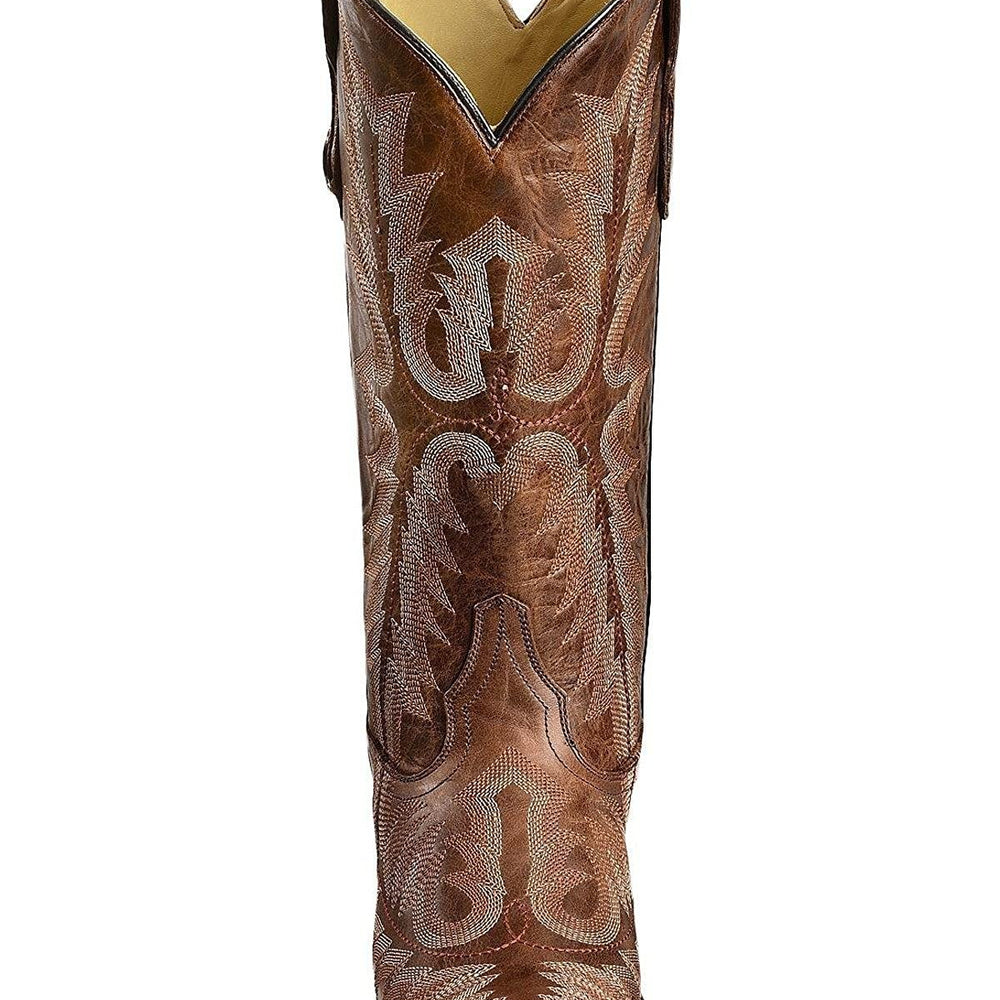 
                  
                    Front View of Corral Boots Women's Picasso Cognac Snip Toe Western Boot
                  
                